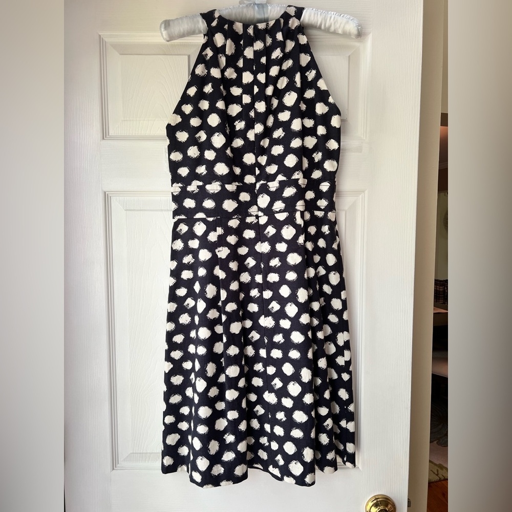 🌸 Loft Blue and White Polka Dot Sleeveless Dress 🌸
